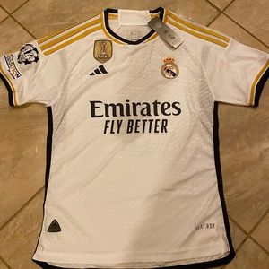 Real Madrid 23/24 Home Bellingham #5 Adidas UCL Player Soccer Jersey